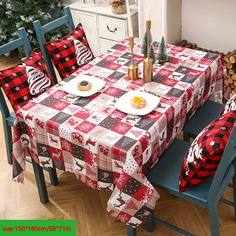Christmas Printing Tablecloth Table Runner Christmas Tabletop Decorations