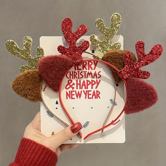 Christmas Antlers Headband Elk Ears Party Headwear