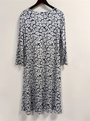  Casual Dress Women's Plus Floral Print V Neck Dress