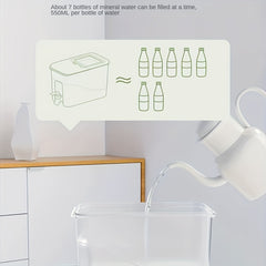 Large Capacity Beverage Dispenser With Faucet, 4L Cold Kettle For Fruit Juice