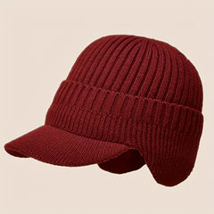 Warm Woolen Hat Fleece Knitted Hat Plus Velvet Thickened Ear Protection
