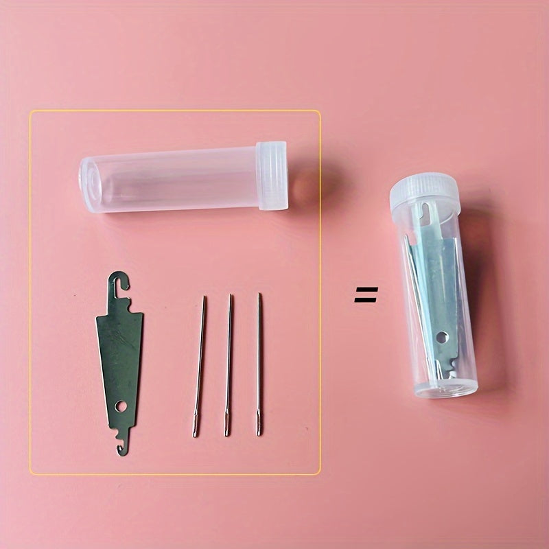 16pcs Cross Stitch Tool Stainless Steel Threader Leader Needle