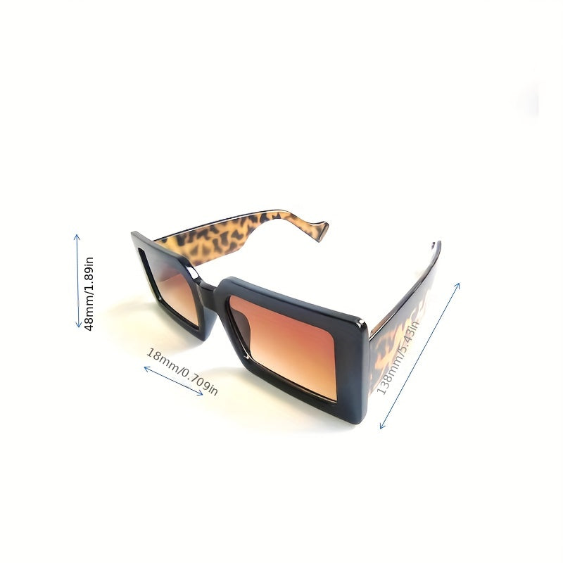 Punk Style Wide Legs Sunglasses with Cleaning Cloth & Anti-squeeze Box