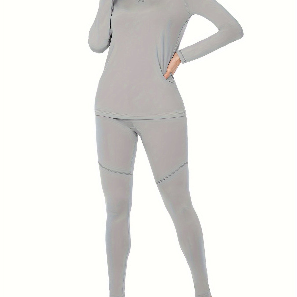 Women's Thermal Underwear Set Crew Neck Tops & Pants