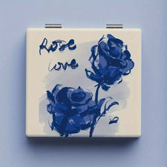 Tulip Pattern Compact Pocket Mirror Ideal for Traveling and Home Use