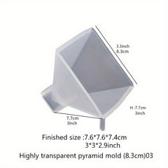 Crystal Drip Resin Mirror Pyramid Mold Set