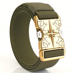 Casual Outdoor Canvas Belt with Quick Release Buckle