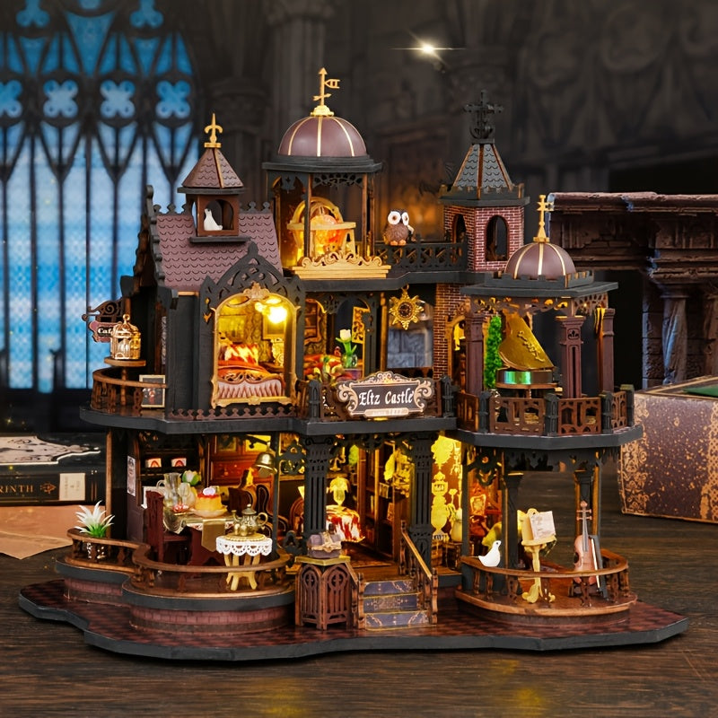 Mini Fantasy Edinburgh Castle 3D Puzzle Model House DIY Set
