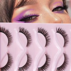 Fox Eyelashes Natural False Eyelashes D Curling 5 Pairs