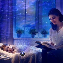 Galaxy Star Projector Night Light Voice Control 4 In 1 Ocean Wave Galaxy & Star