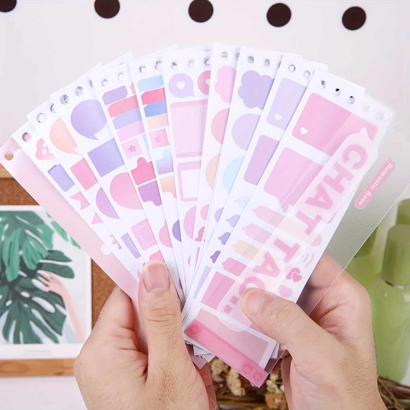 20 Gradient Purple Label Index Stickers Single Book 20 Sheets