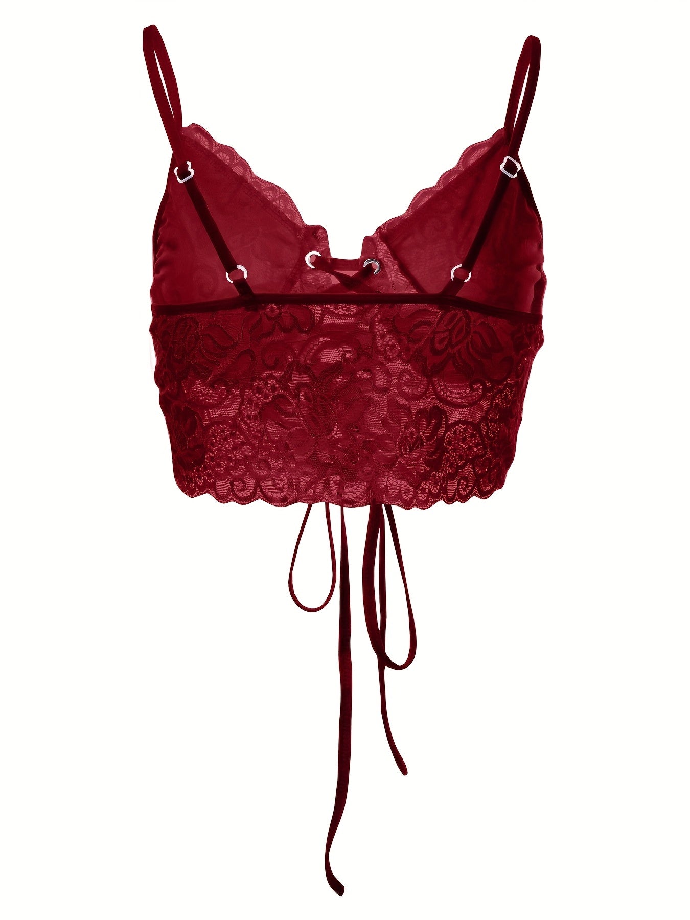 Lace Drawstring Cami Top V Neck Summer Sleeveless Sexy Blouse