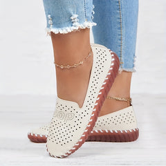 Women's Summer Hollow Out Flat Shoes Soft Sole Slip On Comfortable Loafers