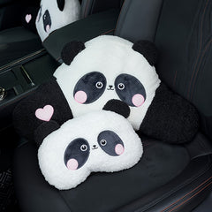 Car Headrest Waist Support Cartoon Car Neck Pillow Car Panda Car Accessories