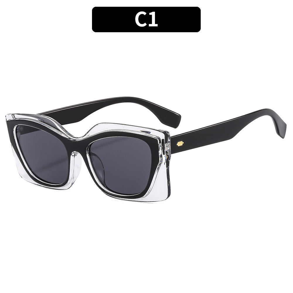 Vintage Square Cat Eye Womens Sunglasses UV400 Protection