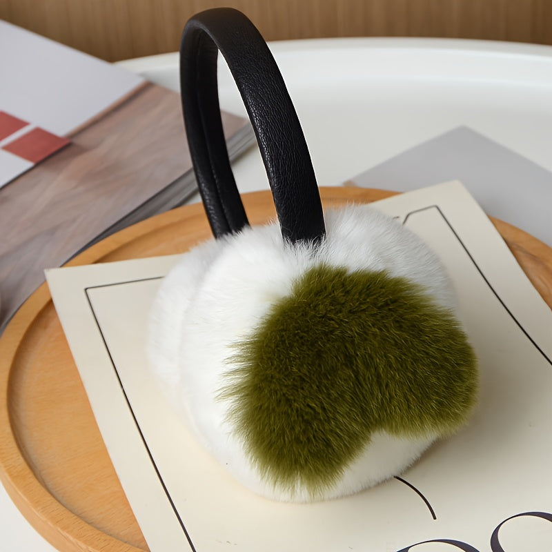 Boho Persimmon Plush Earmuffs Men Winter Ear Covers