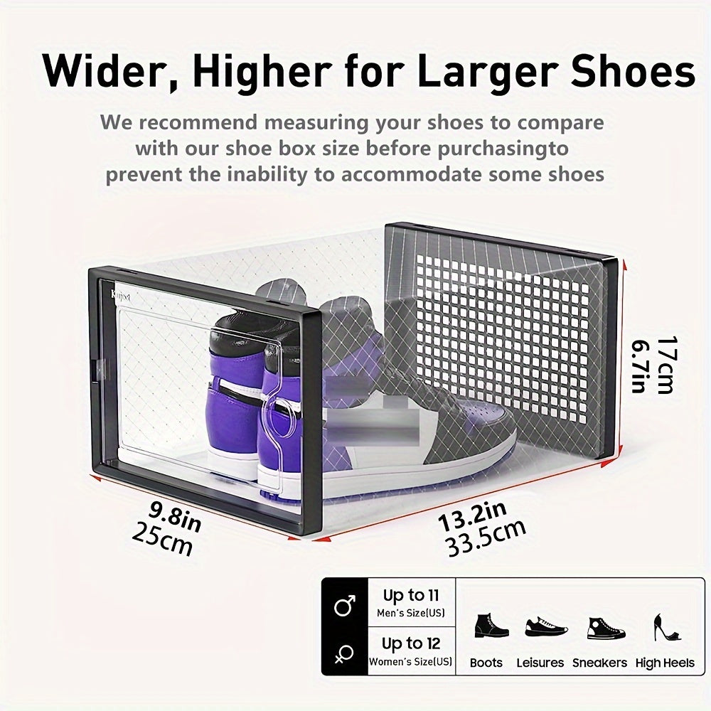 12pcs Shoe Rack Box With Door Stackable Shoe Cabinet Drawer