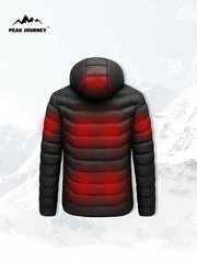Men's Casual Heating Hooded Jacket for Outdoor Activities
