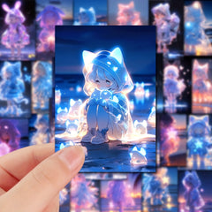 48pcs Raindrop Spirit Cartoon Stickers for Kids Laptop Luggage Notebook Decor