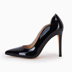 Women's Pointed Toe High Heels Patent Leather Stiletto Court Pumps