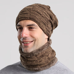 Winter Beanie Scarf Set Warm Knitted Hat & Neck Warmer