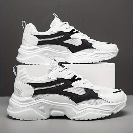 Men's Block Chunky Sneakers For Jogging Gym