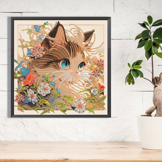 Cat Pattern DIY 5D Diamond Painting Kit for Beginners