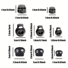 10Pcs Plastic Cord Locks Double Hole Elastic Cord Adjuster