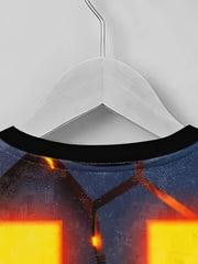 3D Pumpkin Face Print Kid's Sweatshirt Halloween Unisex Pullover