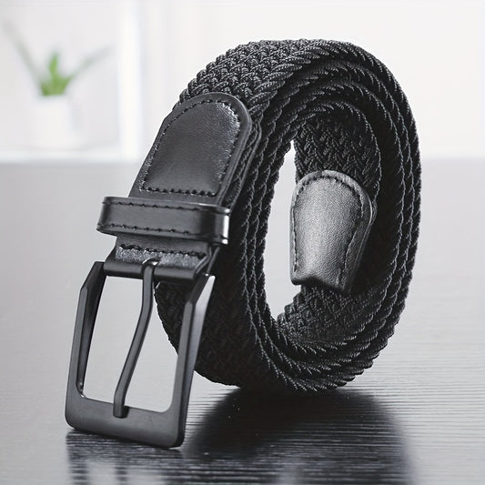Men's Golf Braided Stretchy Belt Casual Elastic Belt for Jeans