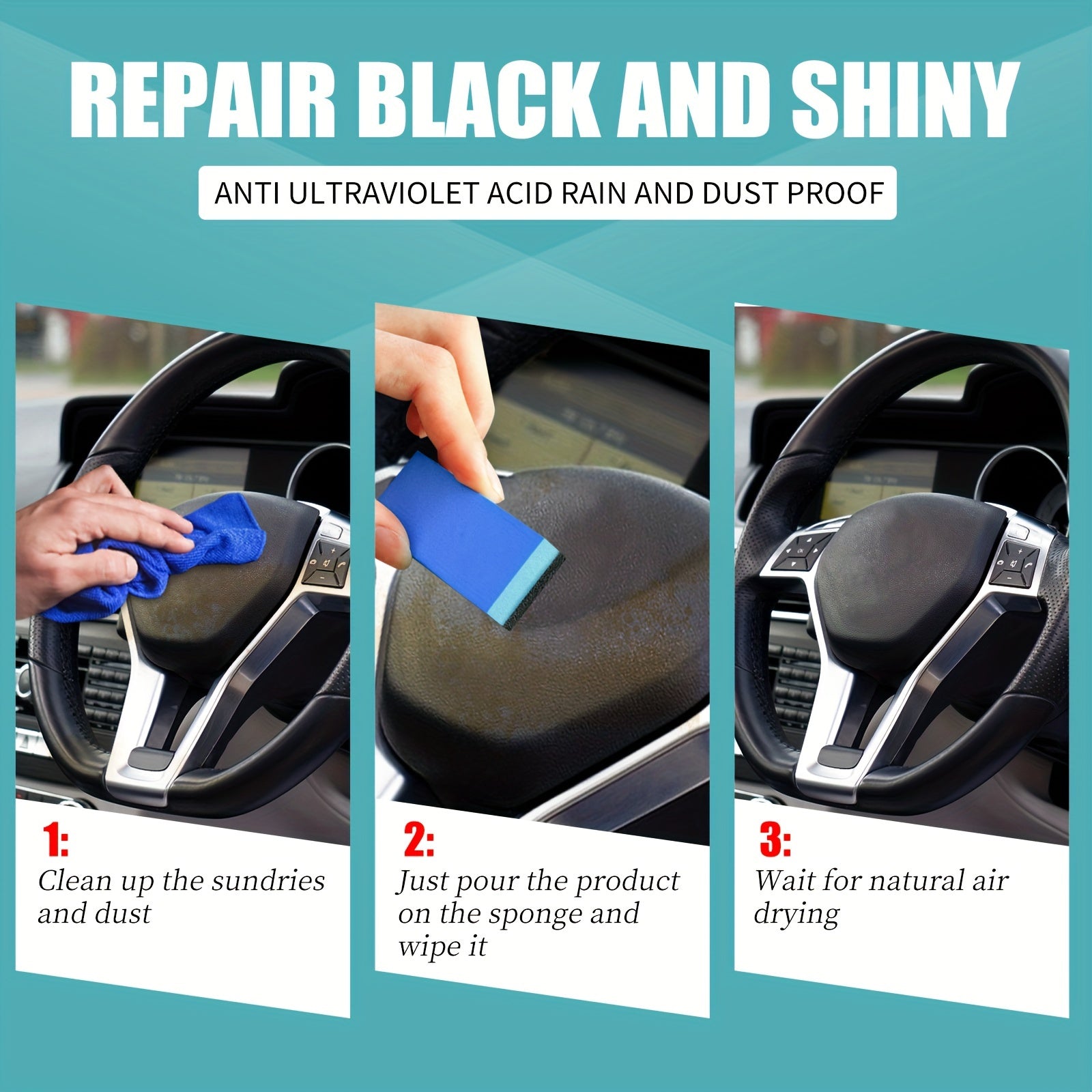 Car Dashboard Plastic Renovation Agent Dustproof Whitening Repair