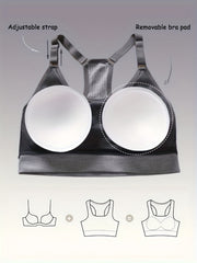 3pcs Wireless Sports Bras Push Up Running Workout Bra Women's Lingerie