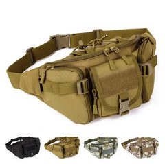 Men's Waist Bag - Black Nylon Fanny Pack for Travel