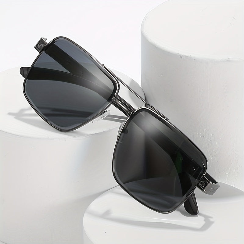 Men's Large Aviator Sunglasses Double Beam UV Protection