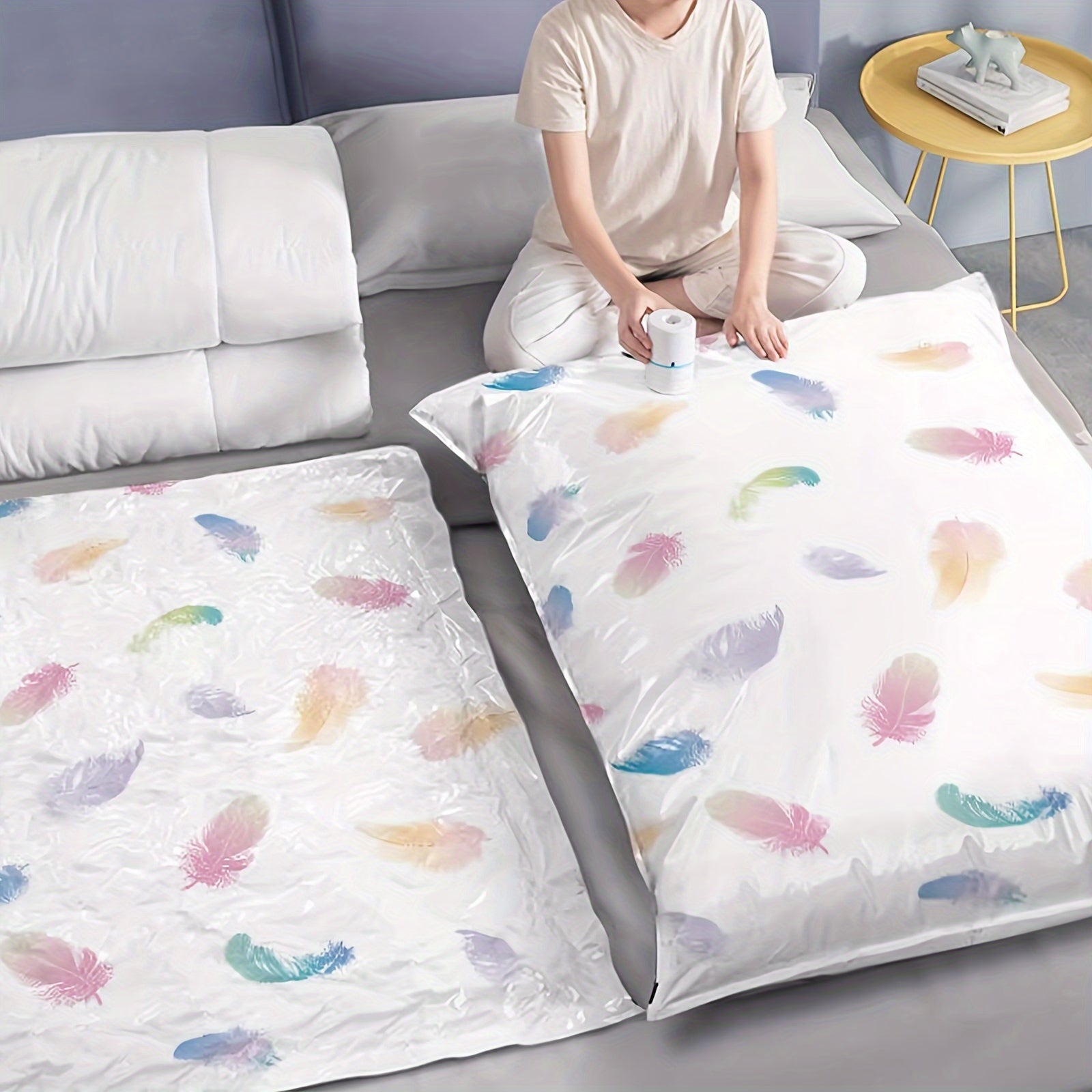 5pcs Large Vacuum Compression Bag for Clothes Blankets Quilts