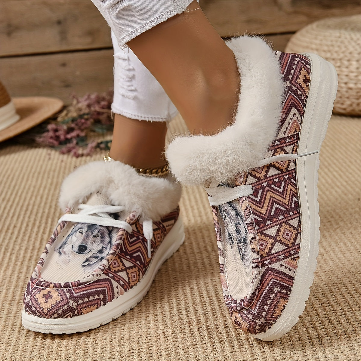 Women's Winter Snow Boots Plus Plush Warm Flat Shoes