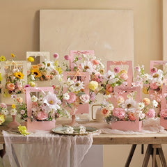 Waterproof Handheld Flower Basket Paper Box Flower Packaging