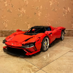 3778pcs Technicial Red Racing Car Building Blocks 1 8 SP3 Supercar Model