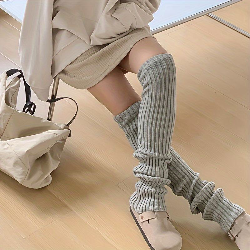 Women's Solid Leg Warmers, 3 Pairs