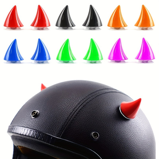 2pcs Helmet Short Devil Horns Motorcycle Bicycle Helmet Styling Decor