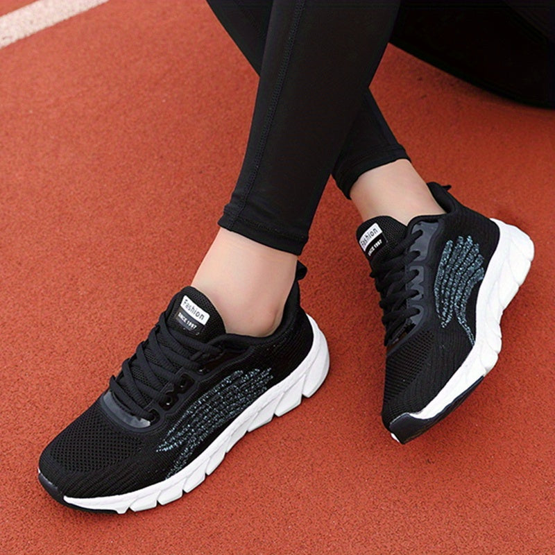 Women's Solid Running Shoes Breathable Lightweight Outdoor Sneakers