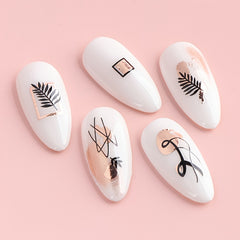 Geometric 3D Nail Art Stickers - Easy to Apply Abstract Decals