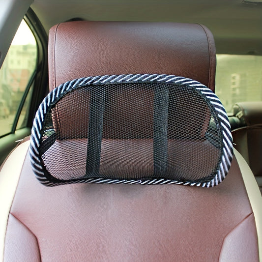 Car Headrest Mesh Neck Pillow Breathable Mini Waist Pillow