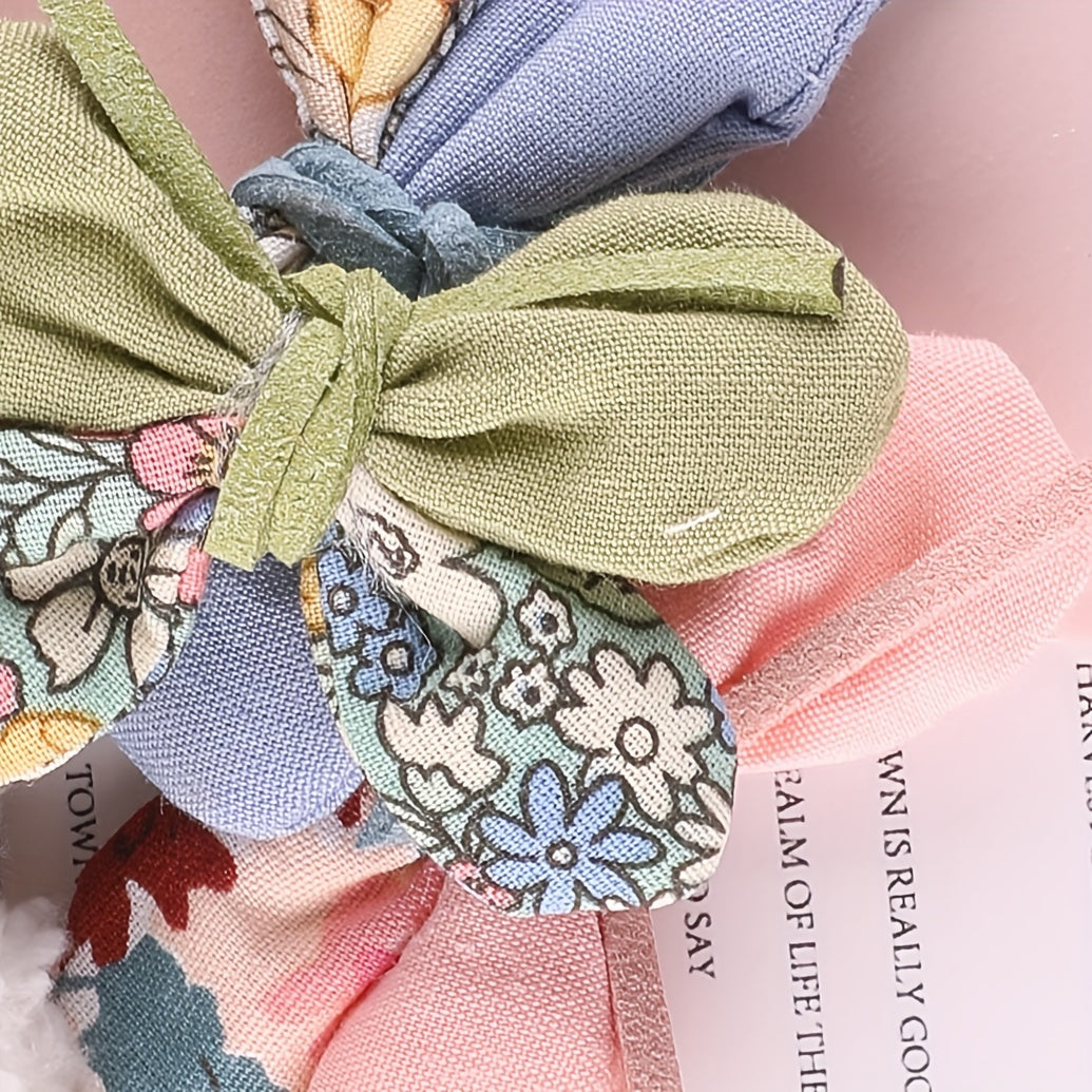 4pcs Plush Cloth Bow Hair Patches for Girls Clothing