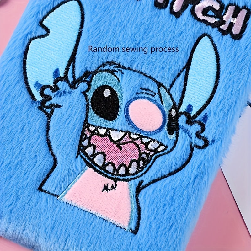 Stitch Soft Cover Notebook Set with Pink Ears Plush Texture