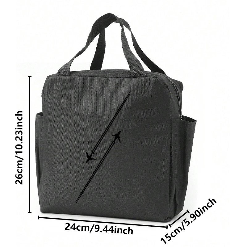 Airplane Insulated Lunch Bag Leakproof Aluminum Foil Lining