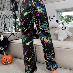 Tie Dye Print Sleep Bottoms Casual & Cozy Home Sleep Pants