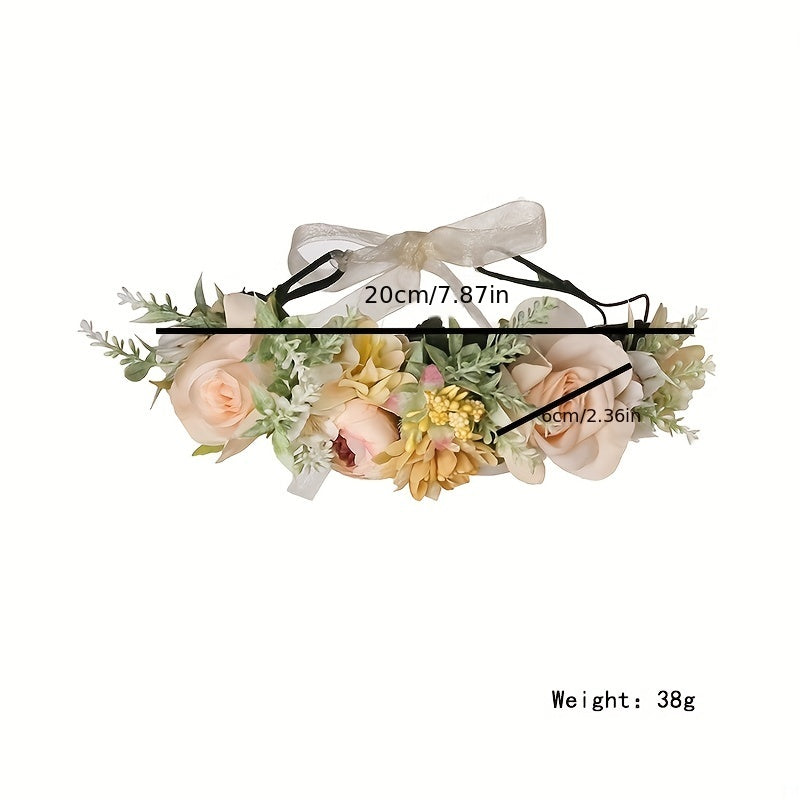 Flower Garland Hair Hoop Rose Flower Hawaii Headdress