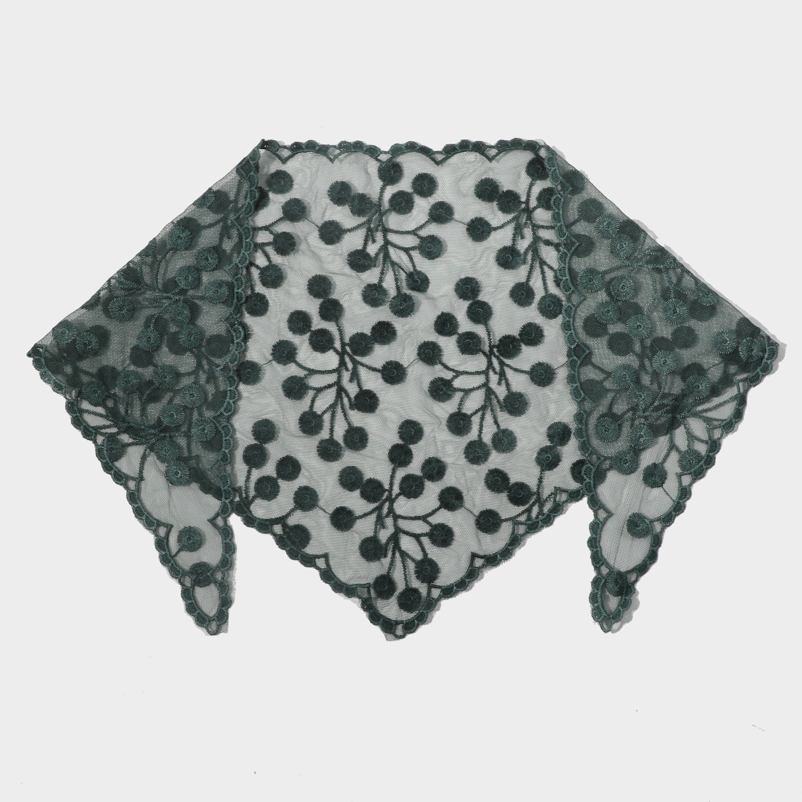 Lace Veil Floral Hollow Out Triangle Scarf Bandana Neckerchief Head Cover