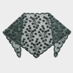 Lace Veil Floral Hollow Out Triangle Scarf Bandana Neckerchief Head Cover